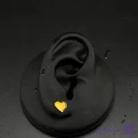 پیرسینگ گوش طلایی طرح قلب با طراحی ساده و شیک