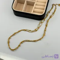 گردنبند دو رشته ای طلایی ظریف