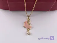 گردنبند ماه و ستاره نگین دار