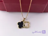 گردنبند ونکلیف مشکی طلایی