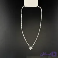 گردنبند تنیسی نقره‌ای طرح گل (گل چهارپر)