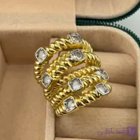 انگشتر طرح مارپیچ طلایی