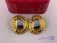 گوشواره میخی زنانه طلایی با طرح شیک
