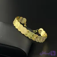 دستبند دخترانه مدل سکه ای با آبکاری طلا