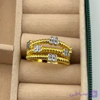 انگشتر فری سایز سه ردیفه طرح طنابی