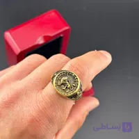انگشتر مردانه طلایی طرح شیر و خورشید