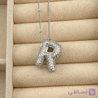 گردنبند حرف R طلایی و نقره ای