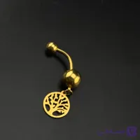 پیرسینگ ناف طلایی درخت زندگی