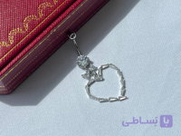 پیرسینگ ناف طرح قلب و پاپیون