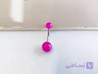 پیرسینگ ناف بنفش پلاستیکی  کد 10898