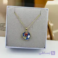 گردنبند رز قرمز و مروارید