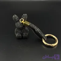 جاکلیدی و آویز کیف خرگوش مشکی