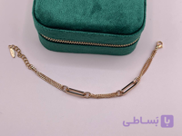 دستبند ژوپینگ زنانه با زنجیر دو لاین