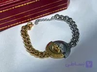 دستبند ورساچ دو رنگ طلایی و نقره ای