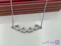 گردنبند طرح قلب بازشو نقره ای