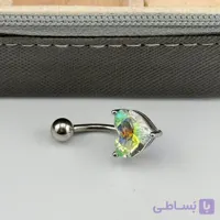 پیرسینگ ناف قلب هفت رنگ