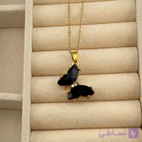 گردنبند زنانه طلایی طرح پروانه