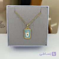 گردنبند چشم نظر و دست آبی