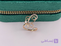 انگشتر فری سایز طرح پروانه طلایی