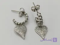 گوشواره طرح قلب میخی