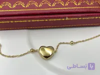 دستبند زنانه قلب با زنجیر ظریف