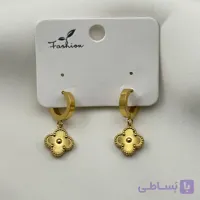 گوشواره حلقه‌ای ونکلیف طلایی تراش