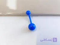 پیرسینگ ناف پلاستیکی آبی کد 10897