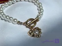 دستبند قلب و مروارید