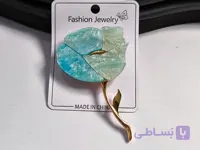 سنجاق سینه گل فانتزی استیل