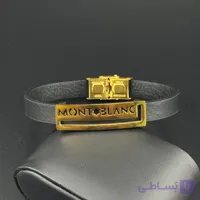 دستبند چرمی چندلایه مردانه طرح مون بلان