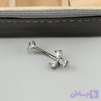 پیرسینگ ناف طرح گل سه‌پر