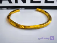 بنگل پیچی استیل مردانه طلایی کد 10700