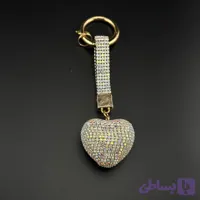 جاکلیدی و آویز کیف قلب سفید