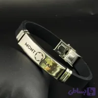 دستبند مردانه چرم سیلیکونی مون بلان