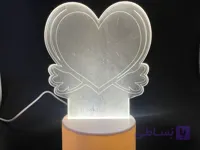 چراغ خواب قلب قلم دار نوشته دلخواه