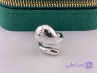 انگشتر آبکاری نقره ماری طرح 2