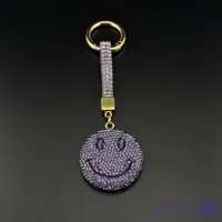 جاکلیدی و آویز کیف لبخند (smile) بنفش