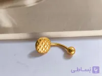 پیرسینگ ناف طلایی ساده