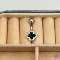 پیرسینگ ناف ونکلیف چهارپر مشکی