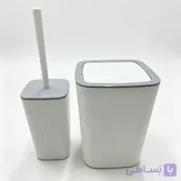ست بهداشتی فرچه و سطل درب بادبزنی اطلس Atlas مدل موج