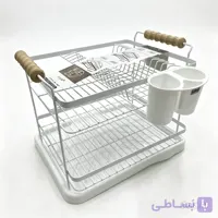 جا ظرفی دو طبقه دسته چوبی گرند با روکش رنگ