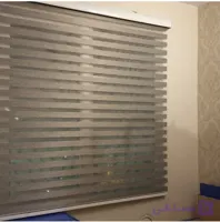پرده زبرا طرح چوب توسی باریک