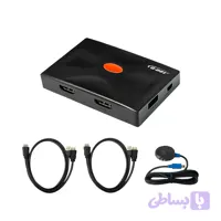 سوئیچ KVM دو پورت HDMI/USB همراه با کابل