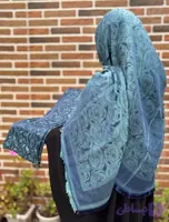روسری ژاکارد دورو طرح گل قواره ۱۴۰ دورریش - گیلا گالری