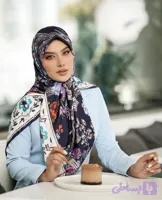 روسری زنانه ابریشم توییل وارداتی قواره ۱۴۰ طرح جنگل
