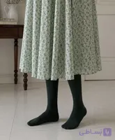 جوراب زنانه سبز یشمی طرح پنتی