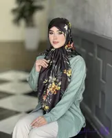 روسری ابریشم وارداتی طرح برگ