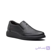 کفش تابستانی طبی وروزانه چرم تبریز لوفر بی بند زیره تزریق