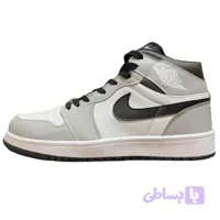 جردن وان ساقدار اسموک گری طوسی سفید مشکی | jordan 1 smoke grey
