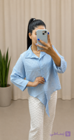 شومیز زنانه شیشه ای گره ای